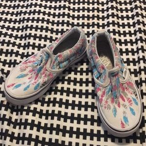 Feather print vans
